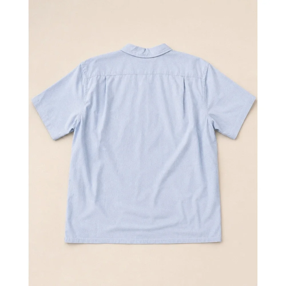 Polo Ralph Lauren Big & Tall 3XLT Oxford Camp Shirt Light Blue Short Sleeve